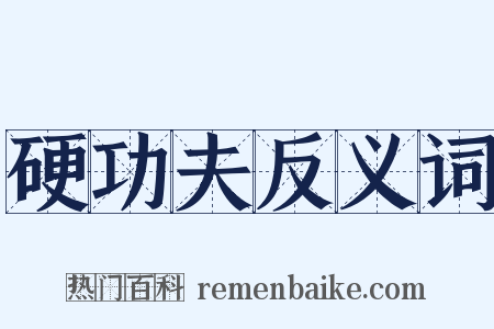 硬功夫反义词是什么意思的图片